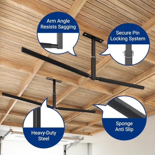 FLEXIMOUNTS Double Arm Adjustable Overhead Ladder Rack, 71.5" Arms - Image 4