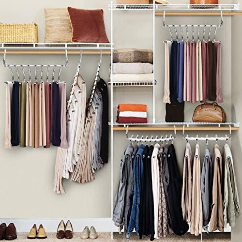 Upgrade 9 Layers Pants Hanger Space Saving Non-Slip Closet Organizer 2 Pack - Image 6