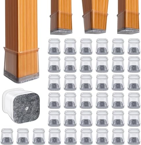 BUMACO 40 Pcs Chair Leg Floor Protectors for Hardwood Floors Anti-Scratch by BUMACO