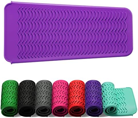 ZAXOP Resistant Silicone Mat Pouch for Flat Iron, Curling Iron,Hot Hair Tools (Purple) by ZAXOP