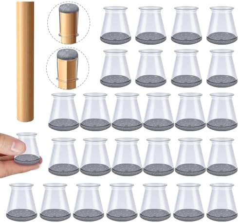 OASMU 32 Pcs Chair Leg Floor Protectors for Hardwood Floors Silicone by OASMU