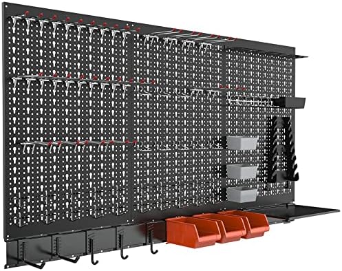 TORACK Metal Pegboard Wall Organizer System 24x48 in, 109 PCS Pegboard Kit by TORACK