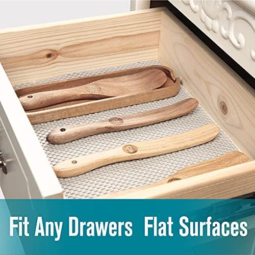Shelf Liner, Non-Adhesive Roll Drawer Liners 12 Inches x 20 Feet for Drawers, Non Slip Grip Durable Strong Clean, for Cabinets, Kitchen, Storage, Desks, Kitchenware, Tableware, Black - Image 2