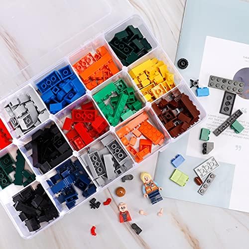 Bead Organizer Storage 3 Pack 15 Grid Clear Plastic Tackle Box Adjustable - Image 5