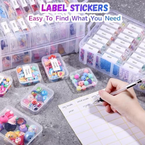 Bead Organizers and Storage, 56 Pcs Small Plastic Containers with Lids - Image 5