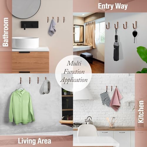Antique Copper Railroad Spike Cast Iron Hooks (10 Pack) Handmade Blacksmith, Wall Mounted Decorative Hooks, PowderCoated for Interior or Exterior Use, Rust Proof for Hanging Coats, Bags or Pots - Image 5