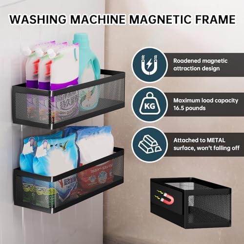 2-Pack Magnetic Shelves Laundry Room Organization - Image 2