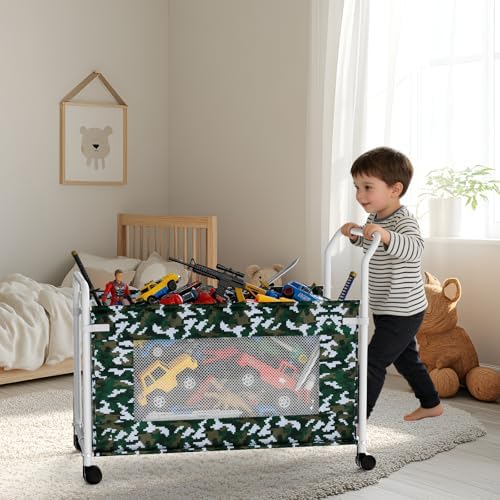 KEEGH Extra Large Toy Box for Kids, Heavy Duty Toy Storage, Camouflage - Image 3