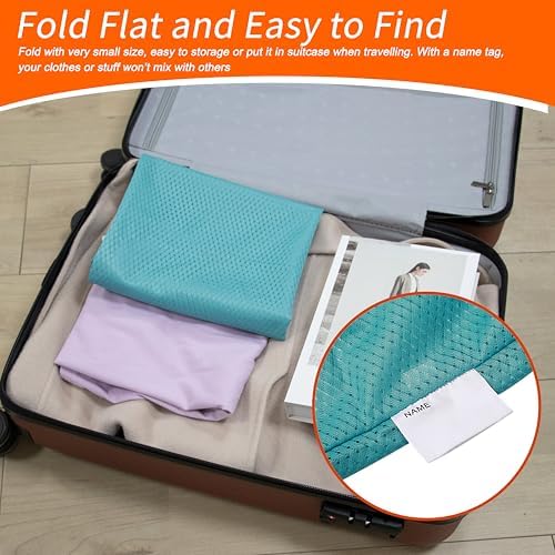 Polecasa 2 Pack Heavy Duty Diamond Mesh Laundry Bag, 24x36", Aqua - Image 5
