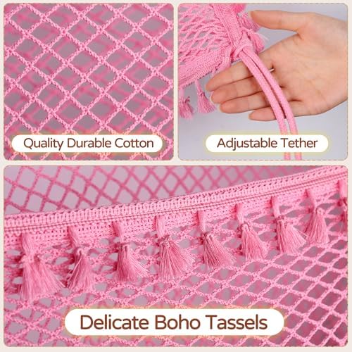 Stuffed Animal Storage Net, Large Bedside Toy Organizer Net, Cotton Plushie Toy Storage Hammock with Tether for Stuffed Animals Playroom Organization - Image 2