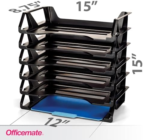 Officemate Recycled Desk Tray,Side Load,15 1/8 x 8 7/8 x 15,Letter/A4, (26212),6 Count (Pack of 4) - Image 2