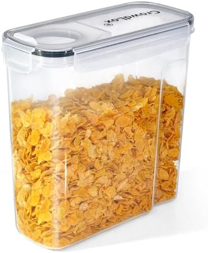 Cereal Storage Containers 4L Food Grade and BPA Free Sets with Lids Kitchen Storage & Organisation Food Containers Large Kitchen Organiser for Cornflakes (Single Unit) by Unknown