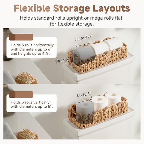 StorageWorks Wicker Scalloped Basket, Small Bathroom Baskets for Storage - Image 5