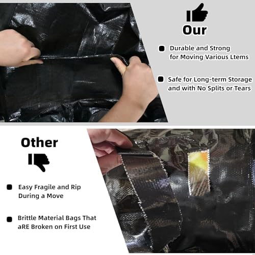 91L Storage Bags for Clothes, Moving Bags Heavy Duty Extra Large with Reinforced Handle, Storage Containers for Organizing Bedding, Blanket, Sheets, Pillows, Toys, Christmas Decorations - Image 4
