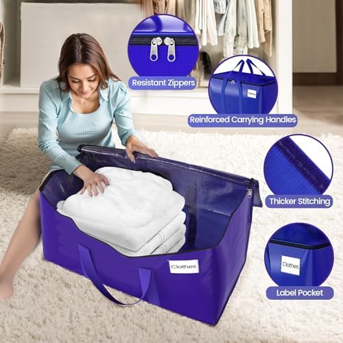 FabSpace Large Moving Storage Bags Heavy-Duty for Clothes, 8 Pack - Image 3