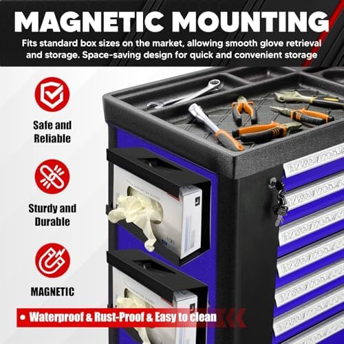 C&T Magnetic Glove Box Holder, Tissue Dispenser, Holds Boxes of Gloves - Image 6