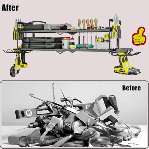 AZERPIAN Power Tool Organizer Heavy Duty Wall Mount Drill Tools Holder - Image 6