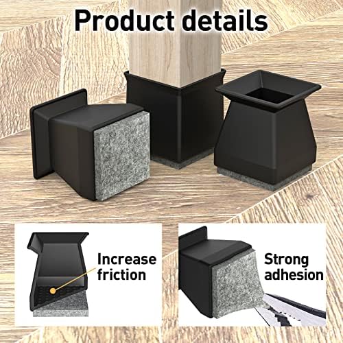 Square Chair Leg Protectors for Hardwood Floors. - Image 6