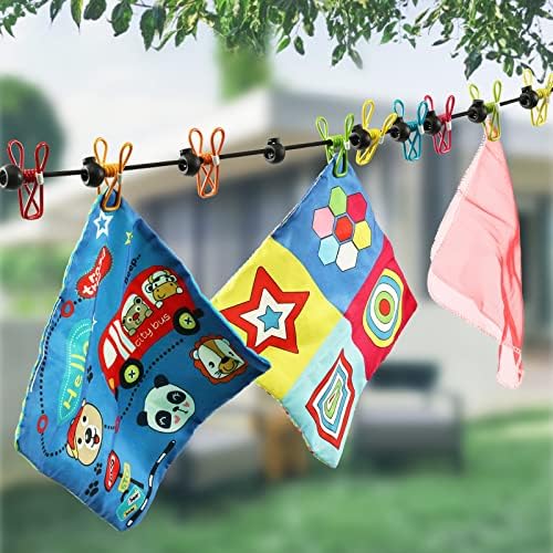 Retractable Portable Travel Clothesline Camping Clothing Line with 12 Clips - Image 4