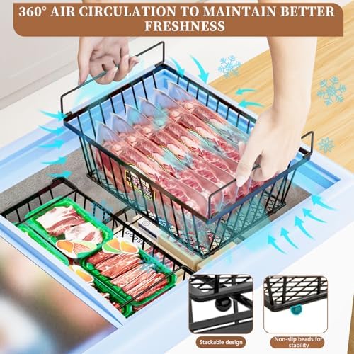 Enhanced Leak-Proof Bottom, Freezer Organizer Bins for 5 Cu.Ft,6 Pack - Image 6