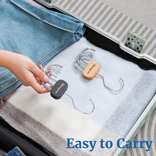 Belt Hanger, Belt Organizer for Closet,Rotatable Tie Rack,Belt Holder,Hanging Closet Storage Hook for Belt, Bra, Tank Top, Tie, Scarf, Purse,1PCS,Black - Image 4