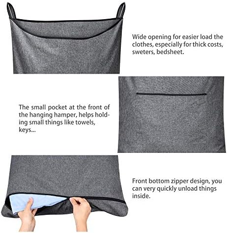 Hanging Laundry Hamper,Door Hanging Hamper with Width Opening for Bathroom,Dorm, Home. - Image 6