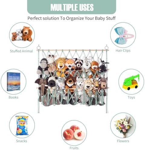 Stuffed Animal Net or Hammock Large Wall Hanging Organizer for Plush Toys - Image 4