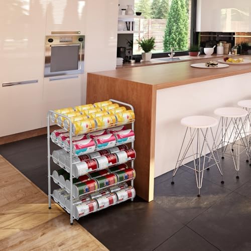 Vrisa Can Organizer for Pantry Canned Food Storage Rack for Kitchen, Silver - Image 6