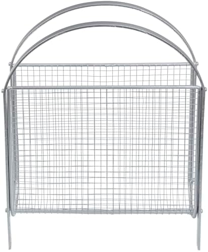 MyGift Mid-Century Silver Metal Mesh Magazine Rack, Freestanding Holder - Image 6