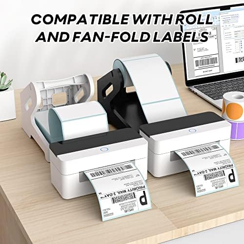 PONNOR Label Holder, Thermal Shipping Label Holder for Rolls and Fan-Fold Labels, Desktop Label Printer Accessory for Office, Home - Image 3
