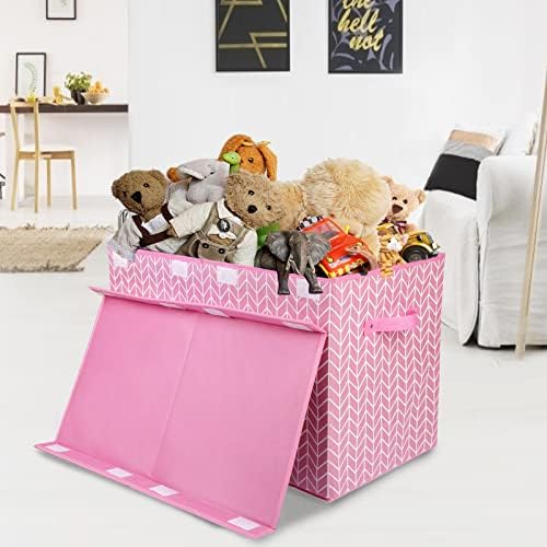 Large Toy Storage Box Chest for Kids, Sturdy Toy Box Bin Baskets with Lid - Image 2