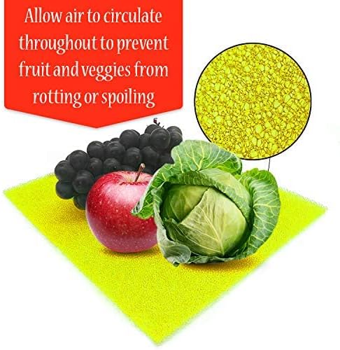 Dualplex® Fruit & Veggie Life Extender Liner for Fridge Refrigerator Drawers, 12x15 Inches (4 Pack) – Extends the Life of Your Produce & Prevents Spoilage (Yellow) - Image 2