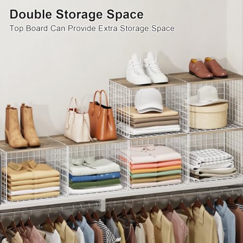 4 Widened & Heightened Closet Organizers And Storage Shelves With Top Board - Image 5