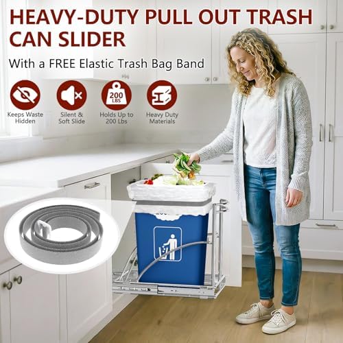 ANASTA Under Sink Trash Can Pull Out Trash Hidden for 30-50 Qt 7-13 Gallon - Image 4