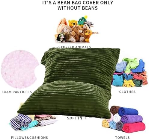 Kisoy Stuffed Animal Storage Bean Bag Bed Cover (No Filler) Washable - Image 6