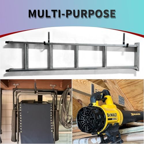 Heavy Duty Steel Hooks - Wall Mount Organizer for Garage & Garden Tools, Hoses & More (4, Small) - Image 6