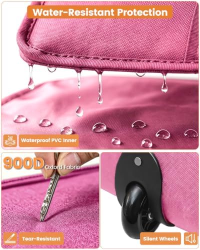 2 Pack Heavy Duty Moving Bags with Wheels, 92L Large Duffle Bag for Travel - Image 5