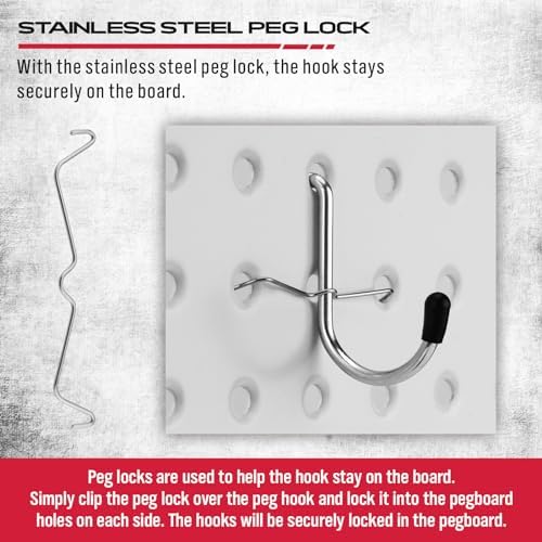 Ultimate 121-Piece Pegboard Hooks Set, Pegboard Accessories with Metal Hooks, Durable Peg Board Organizer Accessories, Pegboard Bins, Peg Board Tool Utility Hooks - Image 7
