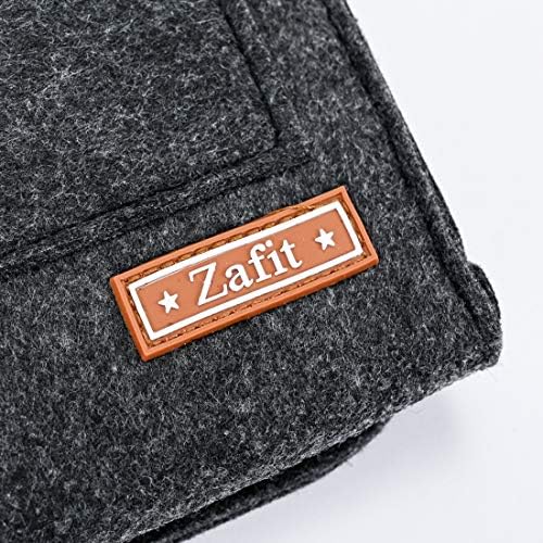 Zafit Bedside Caddy, Large Size Storage Organizer with 6 Pockets for Magazine, Remotes, Phone (13.4'' x 18.1'', Dark Grey) - Image 6