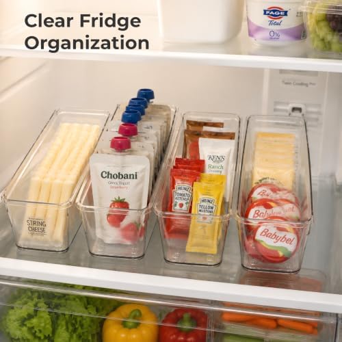 LotFancy 8 Pack Clear Plastic Drawer Organizer Bins, Small Item Organizers - Image 4