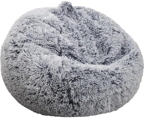 Fluffy Stuffed Animal Storage Bean Bag Chair Cover (No Filler), Faux Fur Comfy Bean Bag Cover for Organizing Plush Toys or Textile, for Adults Teens Kids Girls, Gray - Image 2