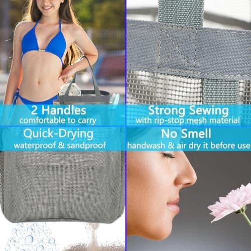 Fammart Mesh Shower Caddy Portable, Shower Bag College Dorm Room Essentials - Image 6