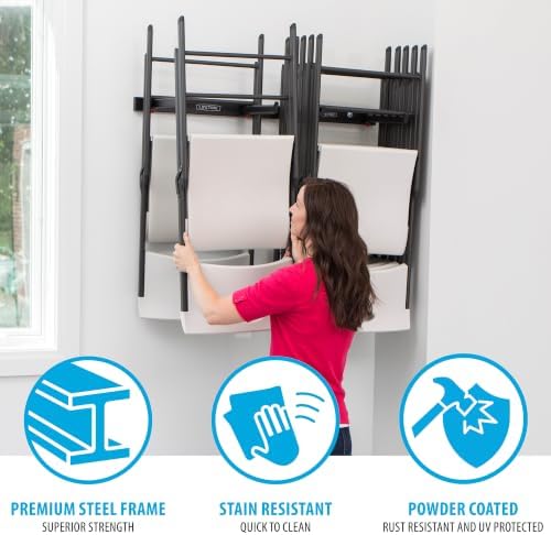 LIFETIME 80719 Wall Mounted Chair Rack Black - Image 6