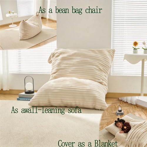Kisoy Stuffed Animal Storage Bean Bag Bed Cover (No Filler) Washable - Image 4