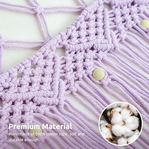 Stuffed Animal Hammock, Net for Stuffed Animals Corner Large, Toy Storage Hammock Plushie Net for Boho Kids Room Nursery Playroom - Image 4