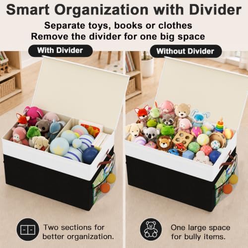 Large Toy Storage Box with Lid, Toy Chest Organizer Bin for Kids - Image 3