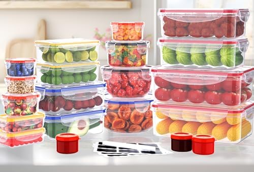 RockBerry 40 PCS Food Storage Containers with Lids (20 Boxes-20 Lids) - Image 3
