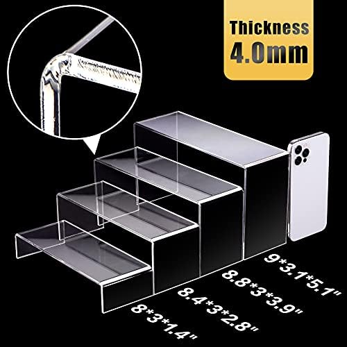 Anglelife 8 Pcs 2 Set Acrylic Display Risers, Acrylic Stands for Display - Image 2