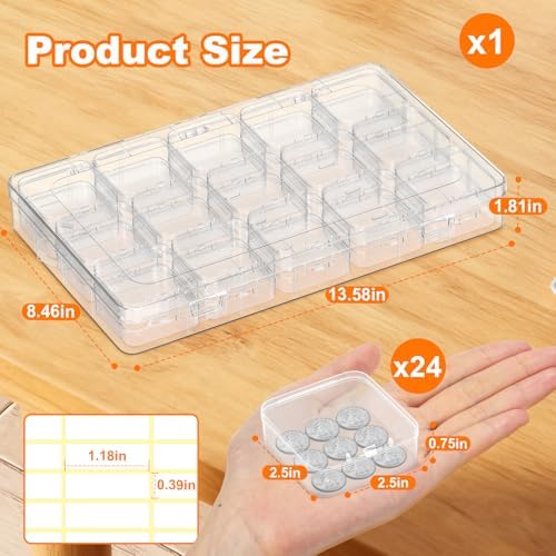 30 Pcs Bead Organizer Box, Clear Plastic Bead Storage Containers - Image 2