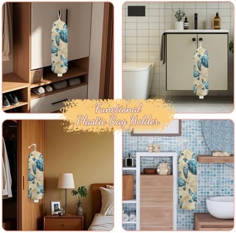 Sea Turtle Plastic Bag Holder, Wall Mount Grocery Bag Holder - Image 6